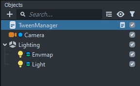 Placing the TweenManager at the top of your object hierarchy
